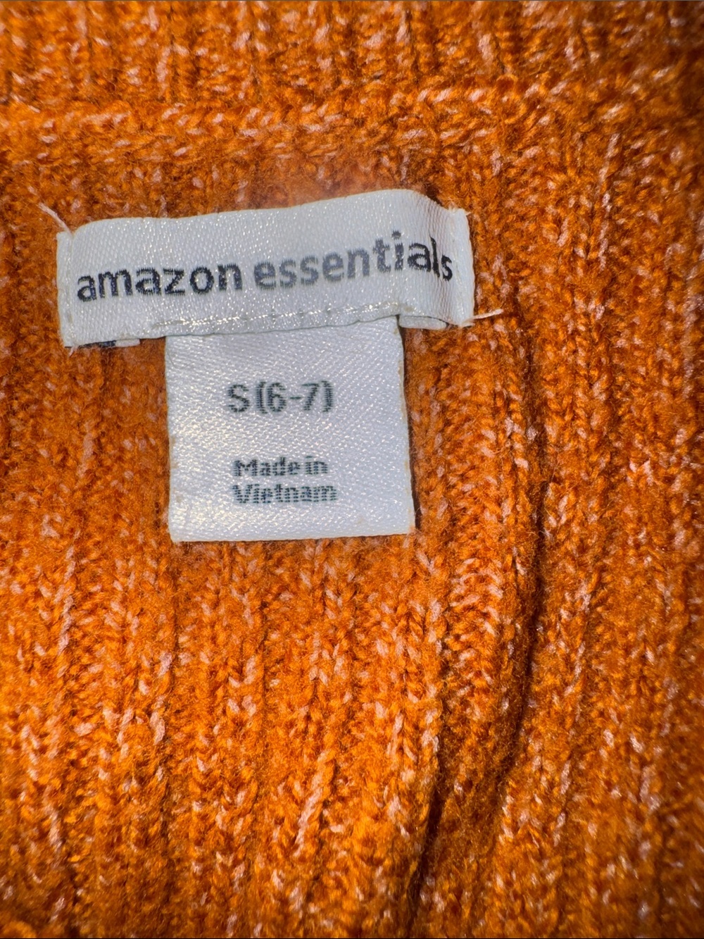 Amazon Essentials Rust Ruffled Cable-Knit Sweater - Picture 2 of 5